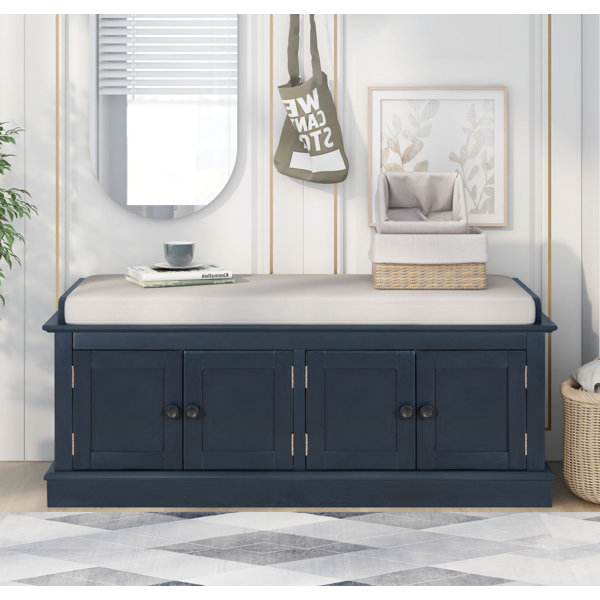 Red Barrel Studio® Scarrow Entryway Storage Bench Stool With